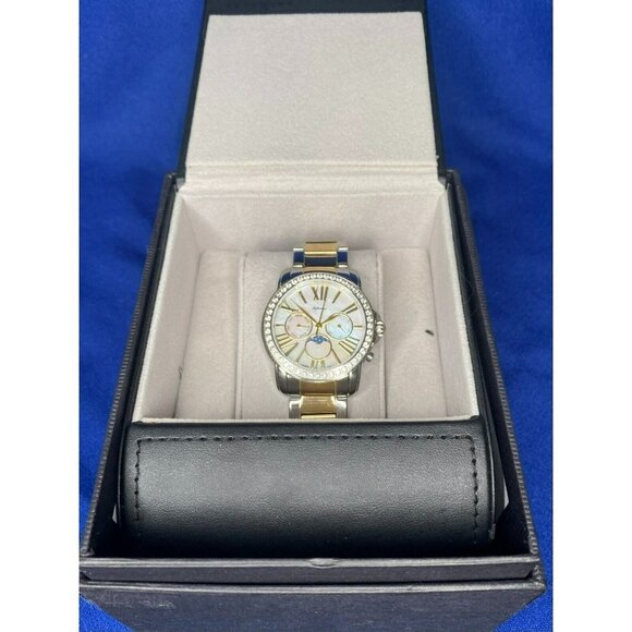 Private Label MOP Dial 39MM Moon-Phase Triple Register Two Tone Watch! 167 - Picture 14 of 16